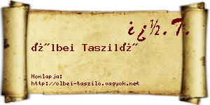 Ölbei Tasziló névjegykártya